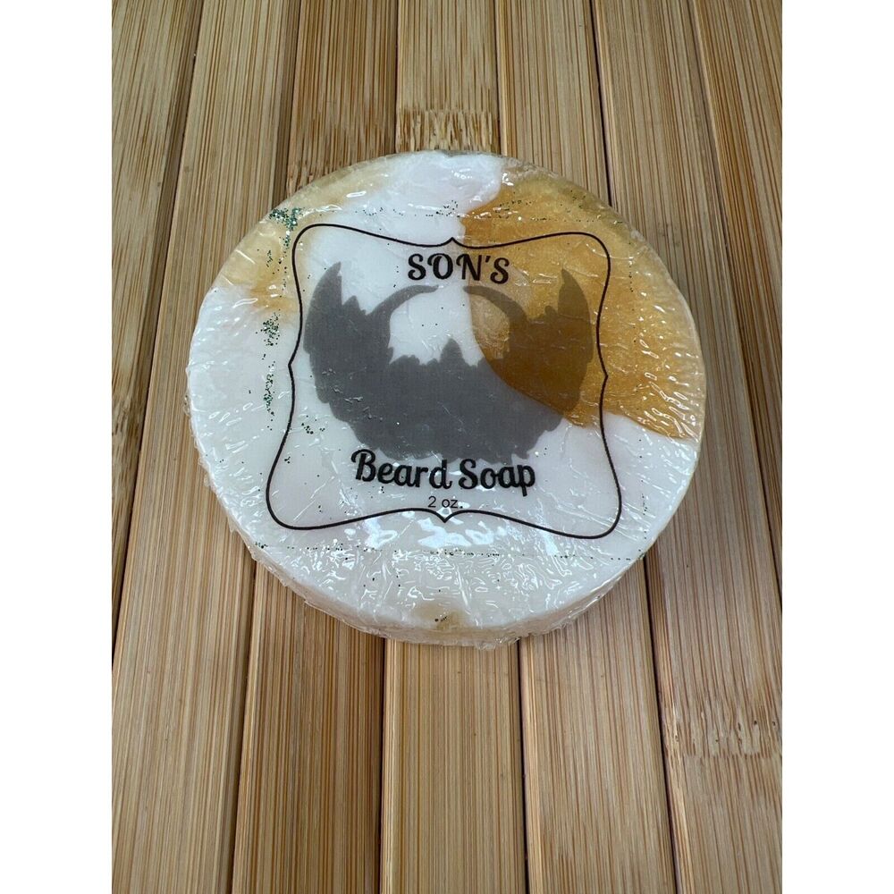 New Son's Beard Soap Mens Grooming Sandwood Vanilla Coconut Fathers Day Gift